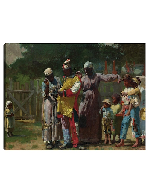 Cuadro decorativo Vestirse para el carnaval (1877) técnica mixta Gente 1