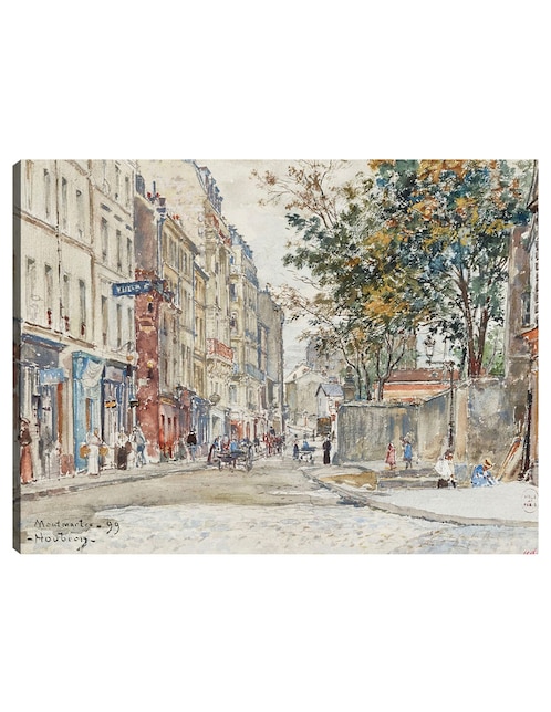 Cuadro decorativo Calle Hermel en Montmartre (1899) técnica mixta Arquitectura 1