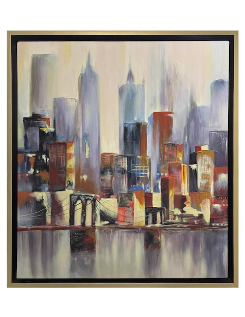 Pintura City IV técnica acrílico Lune Art Gallery Ciudad