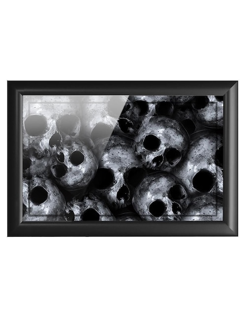 Cuadro decorativo Pixelarte Calaveras