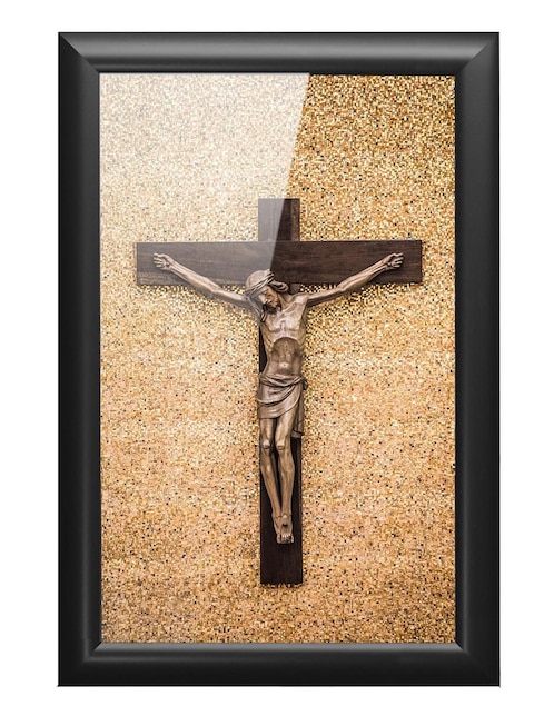 Cuadro decorativo Pixelarte cruz