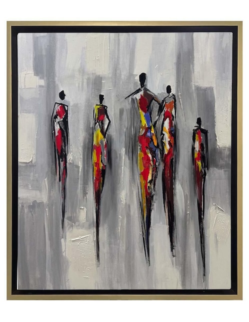 Pintura Siluetas técnica acrílico Abstractos 1