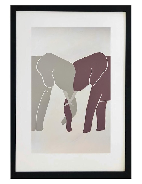 Pintura Elephant Love técnica acrílico Lune Art Gallery Elefantes