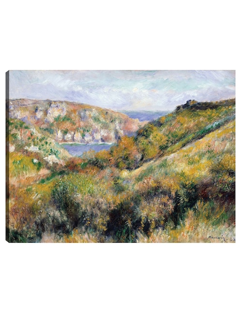 Cuadro decorativo Colinas alrededor de la bahía de Moulin Huet, Guernsey (1883) técnica mixta Cuadros Jr Lagunas