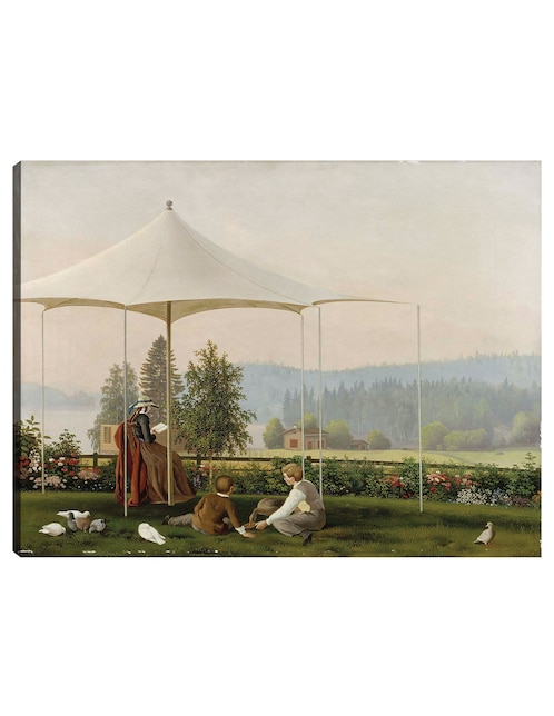 Cuadro decorativo En el jardín de Haminalahti (1856 - 1857) técnica mixta Lagos 1