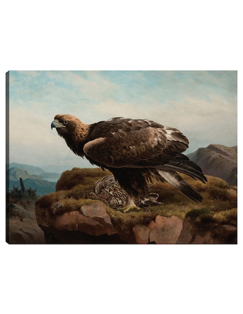 Cuadro decorativo Águila real al borde de un acantilado (1880) técnica mixta Aves Silvestres 1