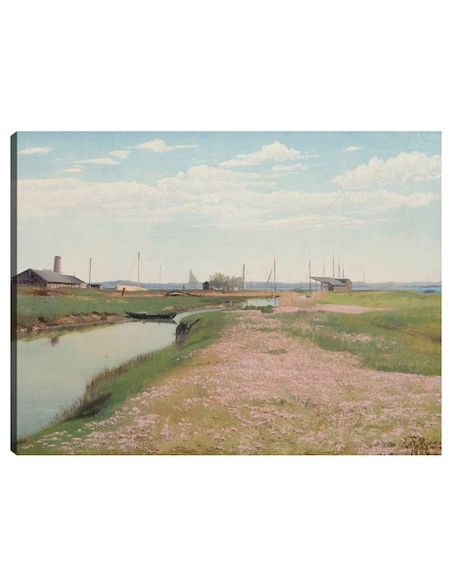 Cuadro decorativo El río y el puerto de Frederiksværk (1900) técnica mixta Ríos 1