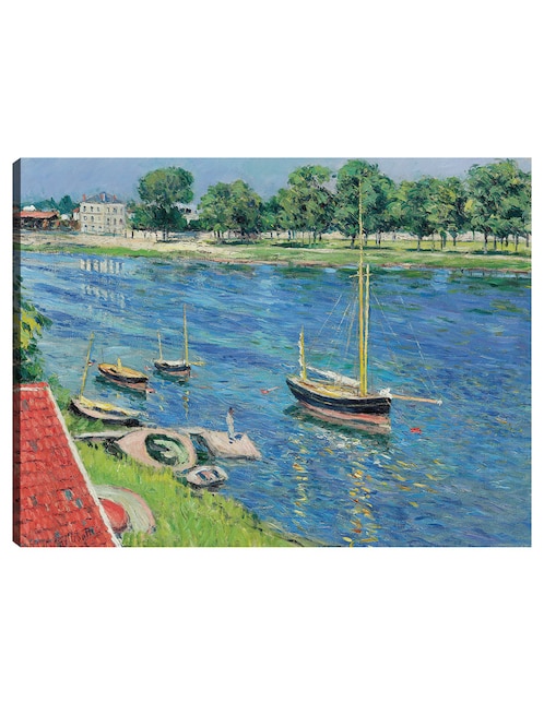 Cuadro decorativo La Sena en Argenteuil, bateaux au mouillage (1883) técnica mixta Ríos 1