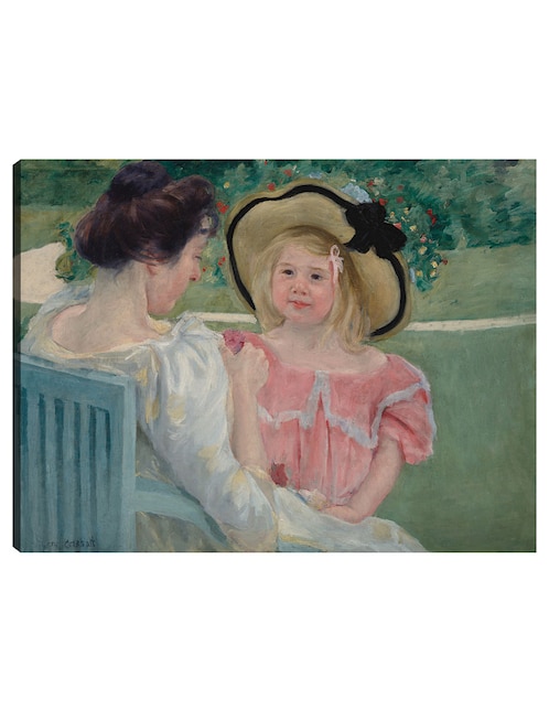 Cuadro decorativo En el jardín (1903) técnica mixta Gente 1