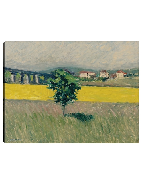 Cuadro decorativo Pradera del Puente Argenteuil técnica mixta Campos 1