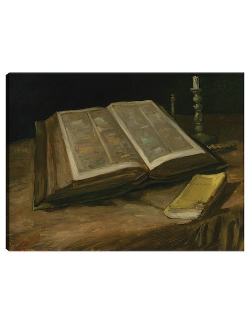 Cuadro decorativo Naturaleza muerta con Biblia (1885) técnica mixta 1