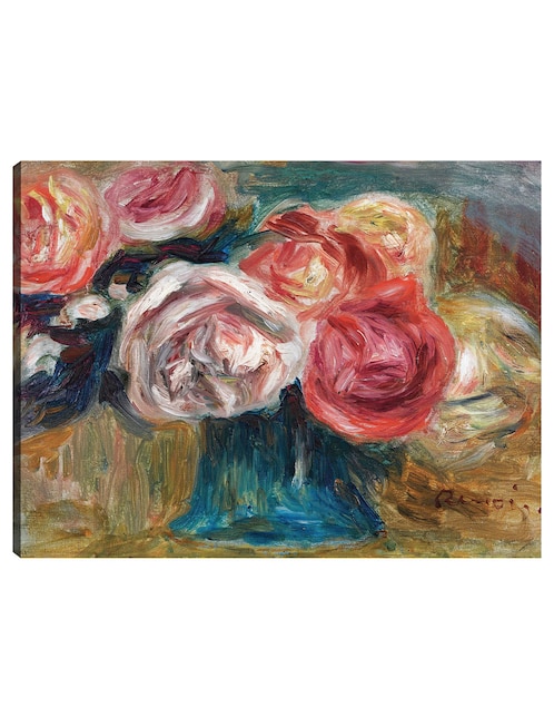 Cuadro decorativo Ramo de Rosas en un jarrón técnica mixta Floreros 1