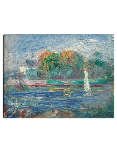 Cuadro decorativo El río azul técnica mixta Cuadros Jr Ríos