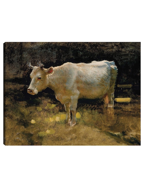 Cuadro decorativo Estudio de una vaca en un prado técnica mixta Animales Domésticos 1