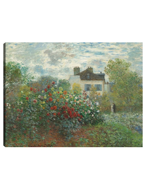 Cuadro decorativo El Jardín del Artista en Argenteuil (Rincón del Jardín de las Dalias) técnica mixta Campos 1