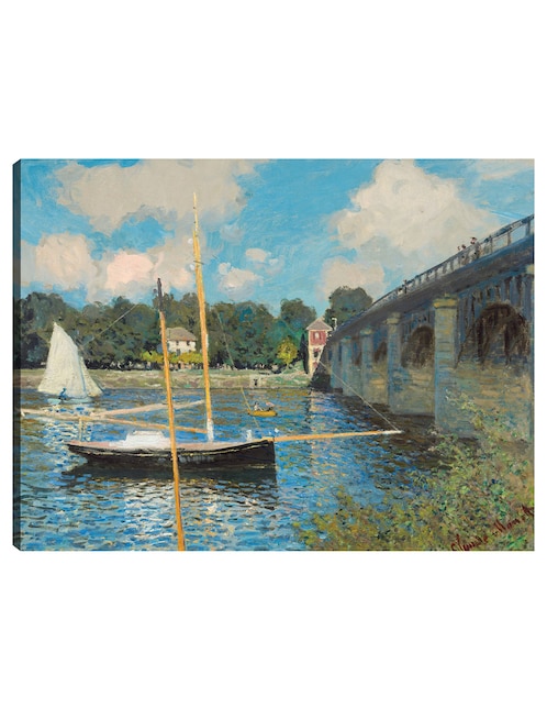 Cuadro decorativo El puente de Argenteuil técnica mixta Costero 1