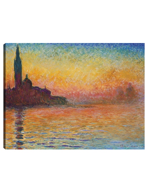 Cuadro decorativo Atardecer en Venecia técnica mixta Cuadros Jr Crepúsculo