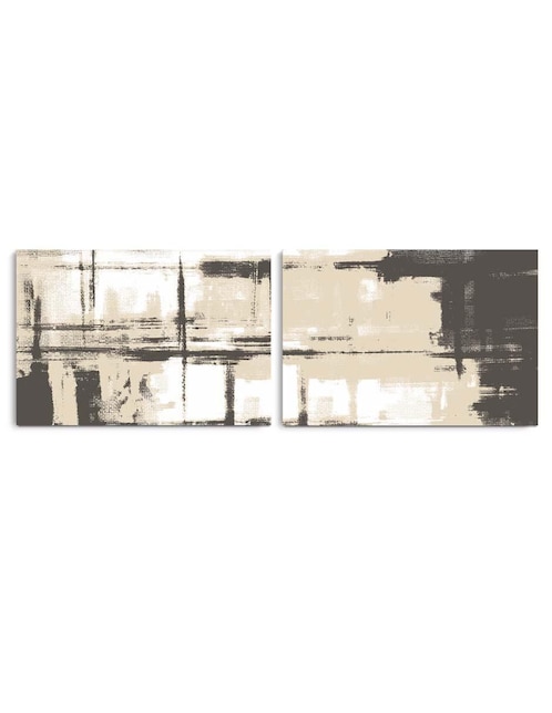 Cuadro decorativo Canvas Art set de pintura irregular elegante con barniz a registro