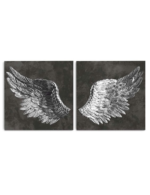 Cuadro decorativo Set de Majestuosas Alas de Ángel con Barniz a Registro 1