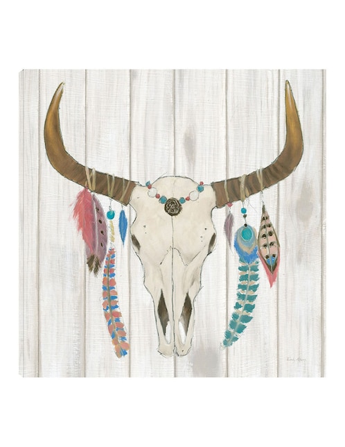 Cuadro decorativo Bohemio Creciente I técnica mixta Símbolos 1