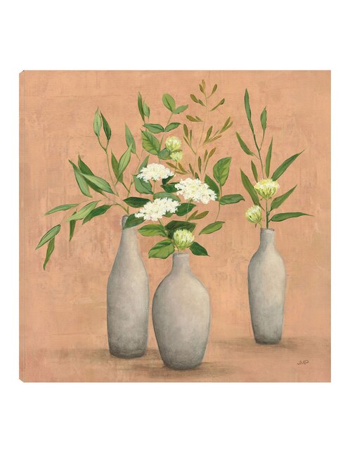 Cuadro decorativo Bouquet natural I técnica mixta Floreros 1