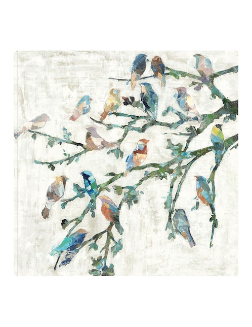 Cuadro decorativo Alas de Primavera I técnica mixta Cuadros Jr Aves Silvestres