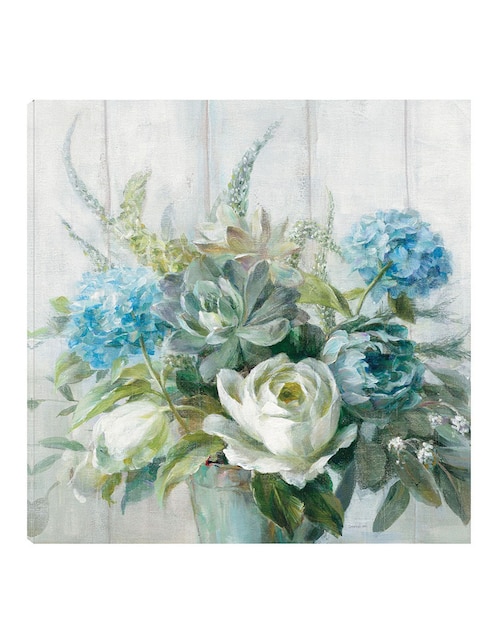 Cuadro decorativo Elegancia natural técnica mixta Arreglo Floral 1
