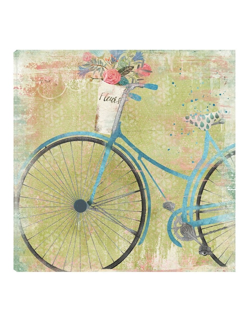 Cuadro decorativo Azul de bicicleta técnica mixta Cuadros Jr Primavera