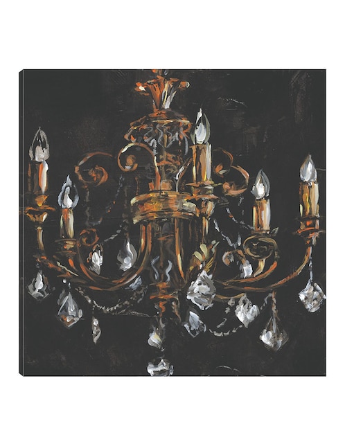 Cuadro decorativo Candelabro dorado técnica mixta Objetos 1
