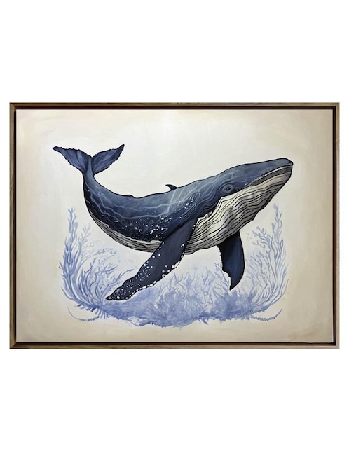 Pintura Ballena Azul técnica acrílico Lune Art Gallery