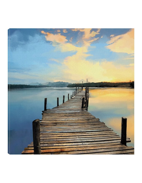 Cuadro decorativo Muelle del atardecer técnica mixta Lagos 1