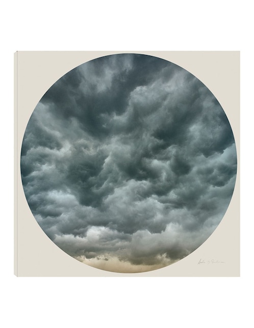 Cuadro decorativo Nubes en círculo III técnica mixta Inspiración 1