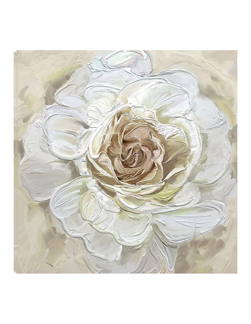 Cuadro decorativo Oro rosa radiante técnica mixta Floración 1