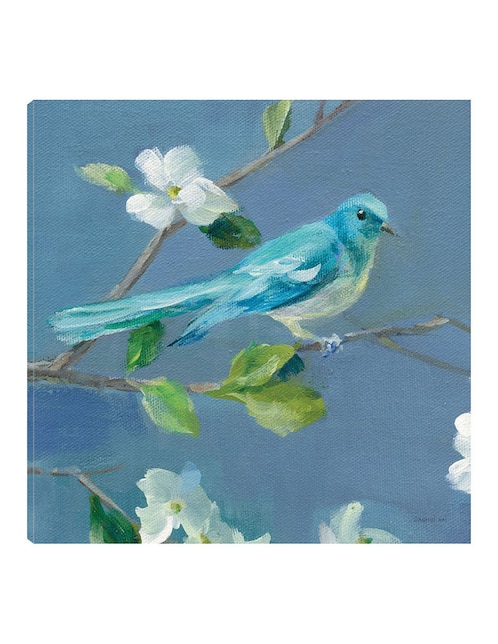 Cuadro decorativo Primavera en el vecindario IV técnica mixta Aves Silvestres 1