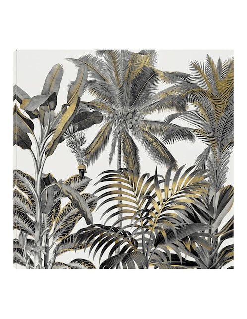 Cuadro decorativo Zona tropical de oro técnica mixta Cuadros Jr Trópico
