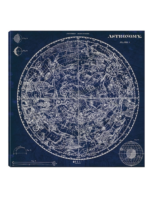 Cuadro decorativo Plano celestial técnica mixta Mapas 1