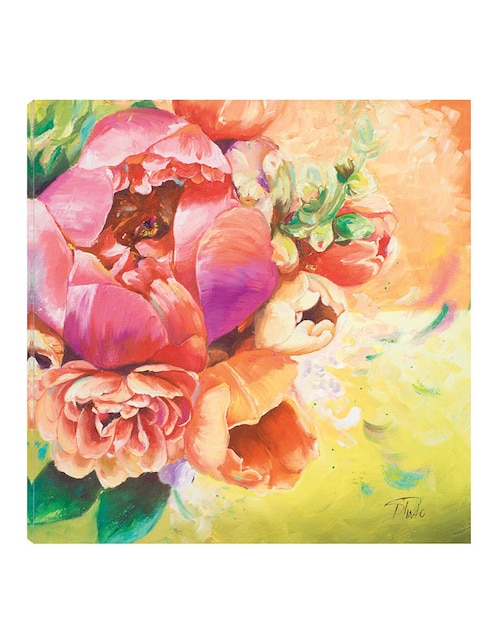 Cuadro decorativo Ramo de peonias I técnica mixta Cuadros Jr Arreglo Floral