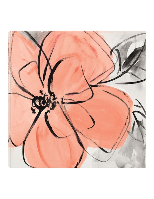 Cuadro decorativo Rosa Café II técnica mixta Floración 1