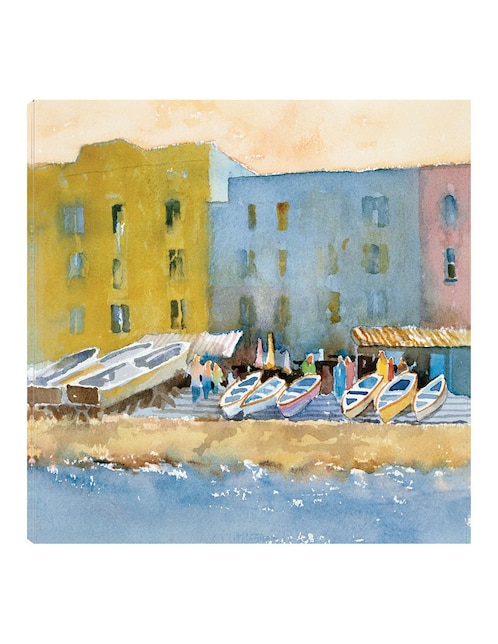 Cuadro decorativo Puerto en capri I técnica mixta Playas 1