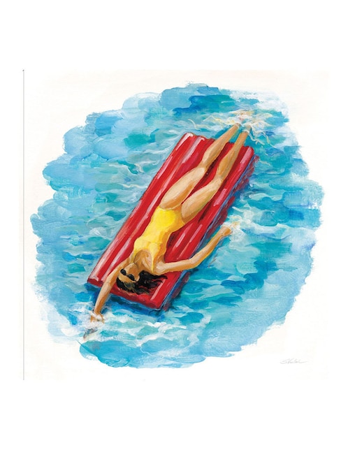 Cuadro decorativo Bañista II técnica mixta Verano 1