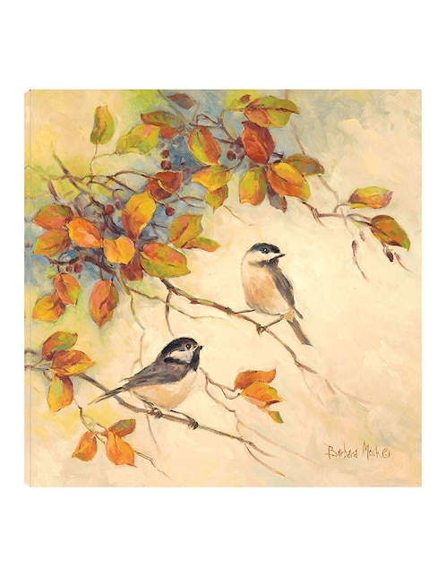 Cuadro decorativo Aves de otoño II técnica mixta Aves Silvestres 1
