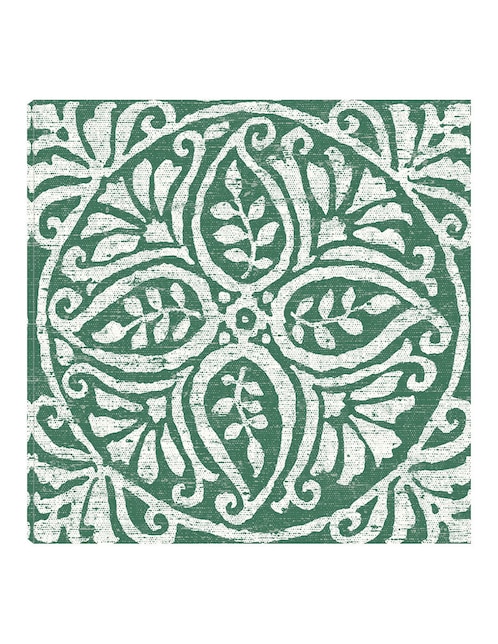 Cuadro decorativo Azulejo verdeo oscuro Amadora IV técnica mixta Formas 1