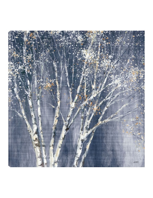 Cuadro decorativo Abedul azul marino técnica mixta Árboles 1