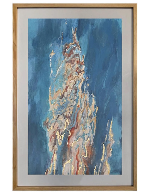 Pintura Reflejo de oro técnica acrílico Lune Art Gallery