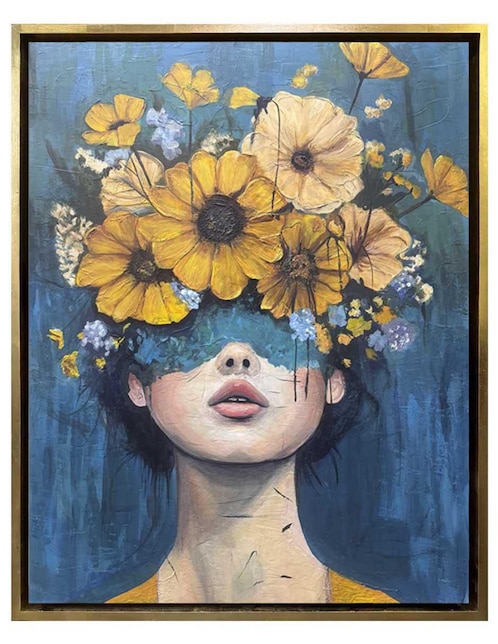 Pintura Blooming Beauty técnica acrílico Lune Art Gallery