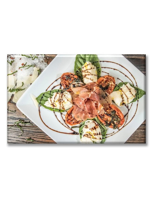 Cuadro decorativo Industria Gráfica Ciento 23 Platillo con jamón serrano