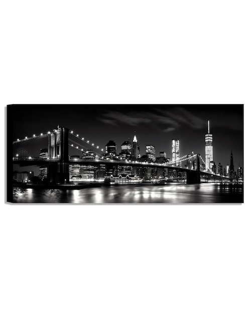 Litografía Un Toque Francés City at Night Panorama técnica acrílico