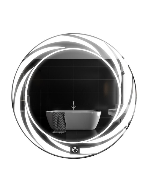 Espejo redondo para baño con luz led Glanz Tornado 1