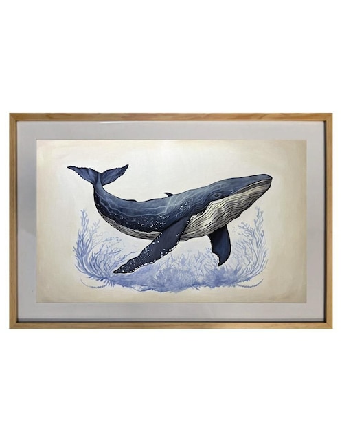 Pintura Ballena Azul técnica acrílico Lune Art Gallery