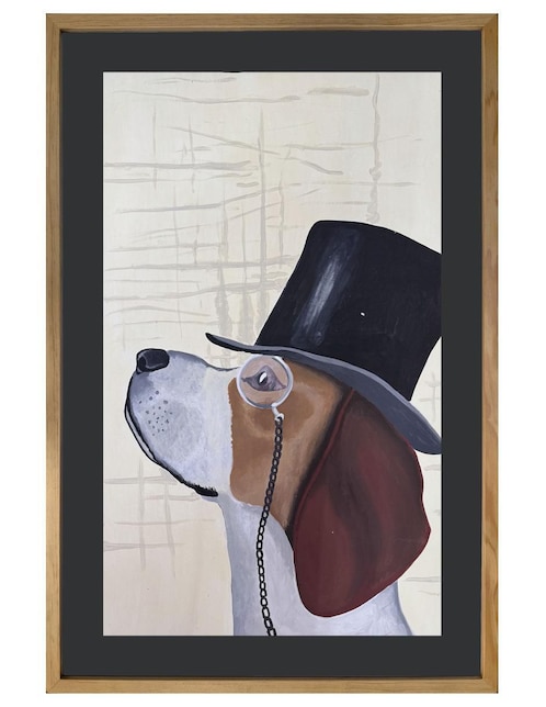 Pintura Intellectual Dog técnica acrílico Lune Art Gallery Perros